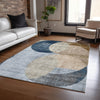 Piper Looms Chantille Geometric ACN1140 Sky Machine Washable Area Rug Lifestyle Image Feature