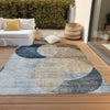 Piper Looms Chantille Geometric ACN1140 Sky Machine Washable Area Rug Outdoor Lifestyle Image Feature