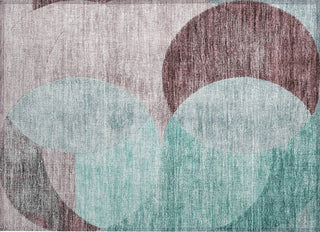 Piper Looms Chantille Geometric ACN1140 Teal Machine Washable Area Rug Scatter Main Image