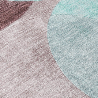 Piper Looms Chantille Geometric ACN1140 Teal Machine Washable Area Rug Swatch Image
