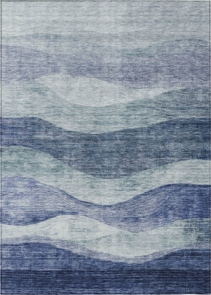 Piper Looms Chantille Swirls ACN1141 Blue Machine Washable Area Rug main image