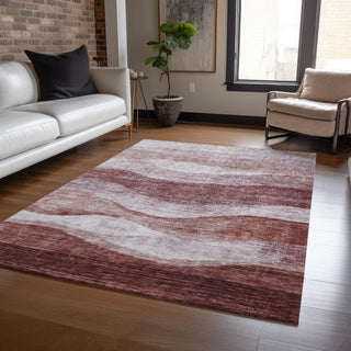Piper Looms Chantille Swirls ACN1141 Blush Machine Washable Area Rug Lifestyle Image Feature