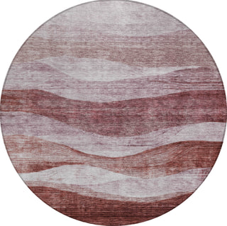 Piper Looms Chantille Swirls ACN1141 Blush Machine Washable Area Rug Round Main Image