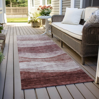 Piper Looms Chantille Swirls ACN1141 Blush Machine Washable Area Rug Runner Outdoor Lifestyle Image Feature
