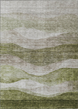 Piper Looms Chantille Swirls ACN1141 Green Machine Washable Area Rug main image