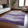 Piper Looms Chantille Swirls ACN1141 Lavender Machine Washable Area Rug Lifestyle Image Feature