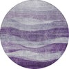 Piper Looms Chantille Swirls ACN1141 Lavender Machine Washable Area Rug Round Main Image