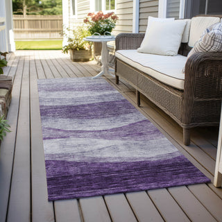 Piper Looms Chantille Swirls ACN1141 Lavender Machine Washable Area Rug Runner Outdoor Lifestyle Image Feature