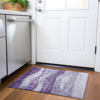 Piper Looms Chantille Swirls ACN1141 Lavender Machine Washable Area Rug Scatter Lifestyle Image Feature