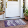 Piper Looms Chantille Swirls ACN1141 Lavender Machine Washable Area Rug Scatter Outdoor Lifestyle Image Feature