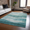 Piper Looms Chantille Swirls ACN1141 Seafoam Machine Washable Area Rug Lifestyle Image Feature