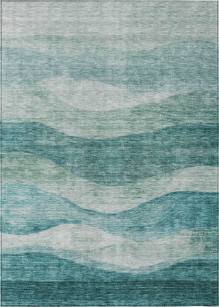 Piper Looms Chantille Swirls ACN1141 Seafoam Machine Washable Area Rug main image