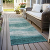 Piper Looms Chantille Swirls ACN1141 Seafoam Machine Washable Area Rug Runner Outdoor Lifestyle Image Feature