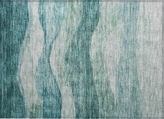 Piper Looms Chantille Swirls ACN1141 Seafoam Machine Washable Area Rug Scatter Main Image