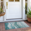 Piper Looms Chantille Swirls ACN1141 Seafoam Machine Washable Area Rug Scatter Outdoor Lifestyle Image Feature