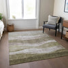 Piper Looms Chantille Swirls ACN1141 Taupe Machine Washable Area Rug Lifestyle Image Feature