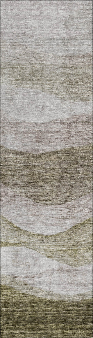 Piper Looms Chantille Swirls ACN1141 Taupe Machine Washable Area Rug Runner Main Image