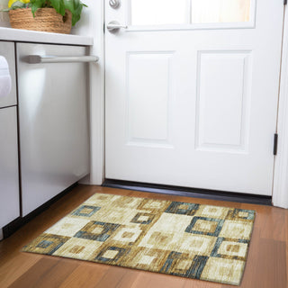 Piper Looms Chantille Geometric ACN1142 Beige Machine Washable Area Rug Scatter Lifestyle Image Feature