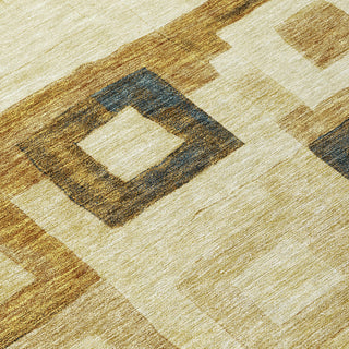 Piper Looms Chantille Geometric ACN1142 Beige Machine Washable Area Rug Swatch Image