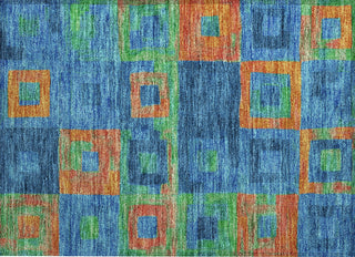 Piper Looms Chantille Geometric ACN1142 Denim Machine Washable Area Rug Scatter Main Image
