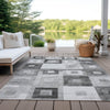 Piper Looms Chantille Geometric ACN1142 Gray Machine Washable Area Rug Outdoor Lifestyle Image Feature