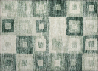 Piper Looms Chantille Geometric ACN1142 Green Machine Washable Area Rug Scatter Main Image