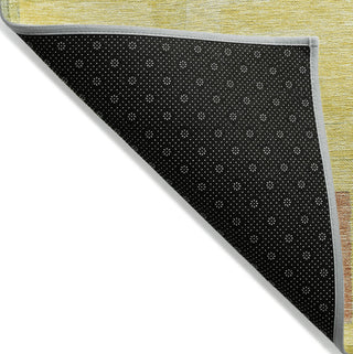 Piper Looms Chantille Geometric ACN1142 Yellow Machine Washable Area Rug Backing Image