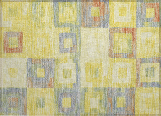 Piper Looms Chantille Geometric ACN1142 Yellow Machine Washable Area Rug Scatter Main Image