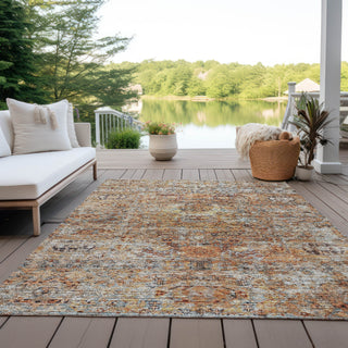 Piper Looms Chantille Global ACN1143 Coral Machine Washable Area Rug Outdoor Lifestyle Image Feature