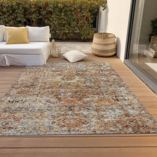 Piper Looms Chantille Global ACN1143 Coral Machine Washable Area Rug Outdoor Lifestyle Image Feature
