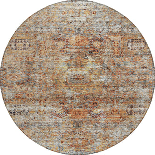 Piper Looms Chantille Global ACN1143 Coral Machine Washable Area Rug Round Main Image