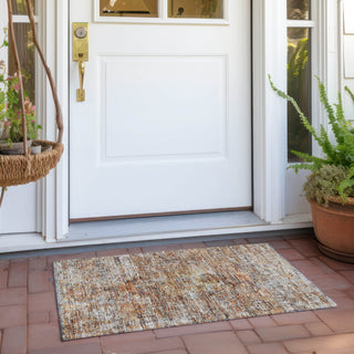 Piper Looms Chantille Global ACN1143 Coral Machine Washable Area Rug Scatter Outdoor Lifestyle Image Feature