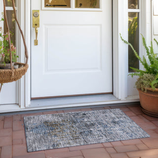 Piper Looms Chantille Global ACN1144 Blue Machine Washable Area Rug Scatter Outdoor Lifestyle Image Feature
