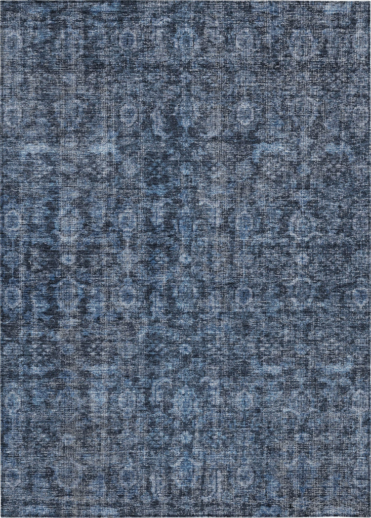 Piper Looms Chantille Damask ACN1145 Blue Machine Washable Area Rug main image