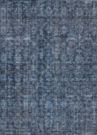 Piper Looms Chantille Damask ACN1145 Blue Machine Washable Area Rug main image
