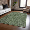 Piper Looms Chantille Damask ACN1145 Cactus Machine Washable Area Rug Lifestyle Image Feature