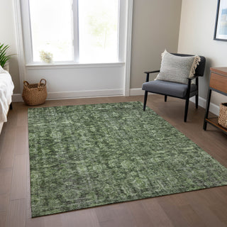 Piper Looms Chantille Damask ACN1145 Cactus Machine Washable Area Rug Lifestyle Image Feature