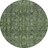 Piper Looms Chantille Damask ACN1145 Cactus Machine Washable Area Rug Round Main Image