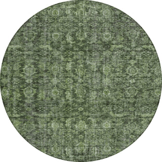 Piper Looms Chantille Damask ACN1145 Cactus Machine Washable Area Rug Round Main Image