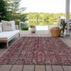 Piper Looms Chantille Damask ACN1145 Pink Machine Washable Area Rug Outdoor Lifestyle Image Feature
