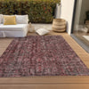 Piper Looms Chantille Damask ACN1145 Pink Machine Washable Area Rug Outdoor Lifestyle Image Feature