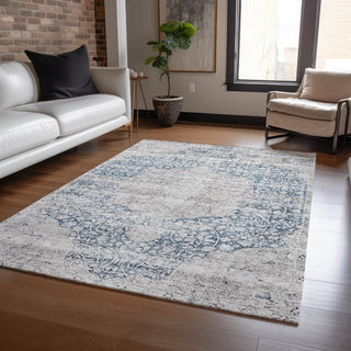 Piper Looms Chantille Global ACN1146 Blue Machine Washable Area Rug Lifestyle Image Feature