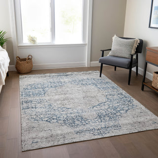 Piper Looms Chantille Global ACN1146 Blue Machine Washable Area Rug Lifestyle Image Feature