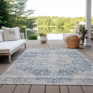 Piper Looms Chantille Global ACN1146 Blue Machine Washable Area Rug Outdoor Lifestyle Image Feature