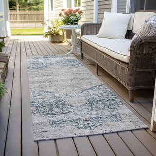Piper Looms Chantille Global ACN1146 Blue Machine Washable Area Rug Runner Outdoor Lifestyle Image Feature