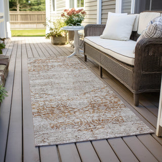 Piper Looms Chantille Global ACN1146 Copper Machine Washable Area Rug Runner Outdoor Lifestyle Image Feature