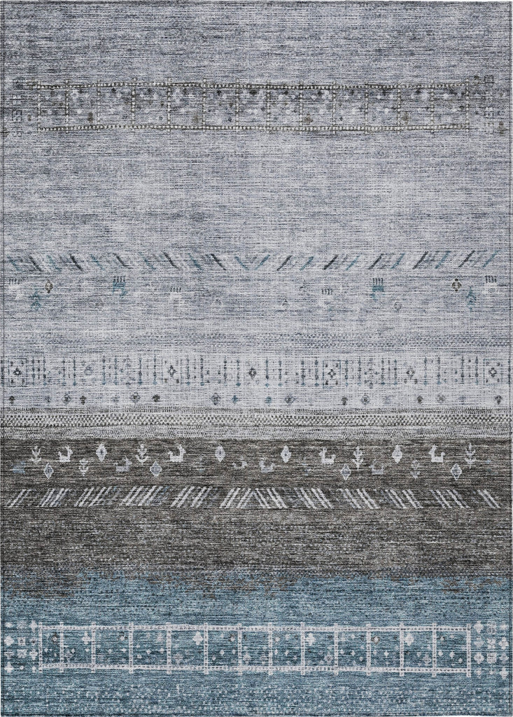 Piper Looms Chantille Global ACN1147 Blue Machine Washable Area Rug main image