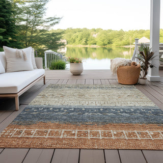 Piper Looms Chantille Global ACN1147 Brown Machine Washable Area Rug Outdoor Lifestyle Image Feature