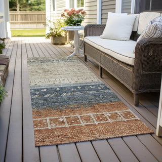 Piper Looms Chantille Global ACN1147 Brown Machine Washable Area Rug Runner Outdoor Lifestyle Image Feature