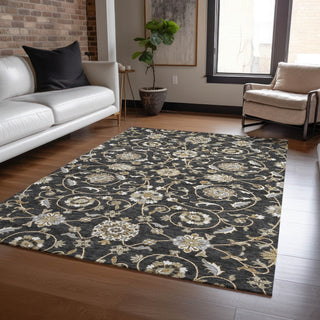 Piper Looms Chantille Moroccan ACN1149 Black Machine Washable Area Rug Lifestyle Image Feature
